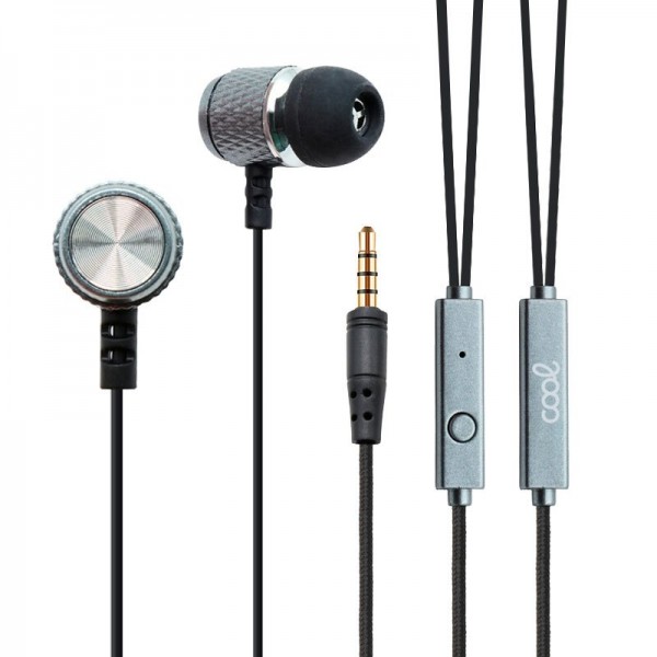 Auriculares 3,5 mm COOL Metalizado Stereo Con Micr...