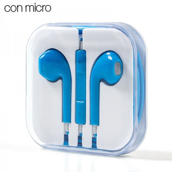 Auriculares 3,5 mm COOL Box Stereo Con Micro Azul
