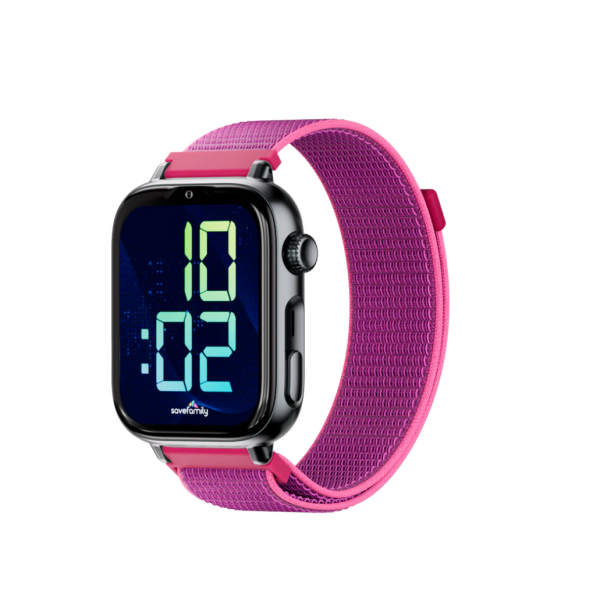 SaveWatch Plus 2 - Carcasa Plata - Correa Tela - C...