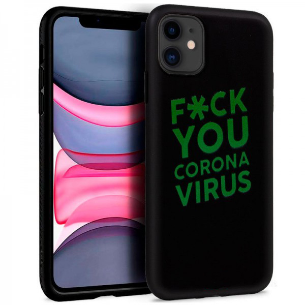 Carcasa iPhone 11 Dibujos Fuck Coronavirus