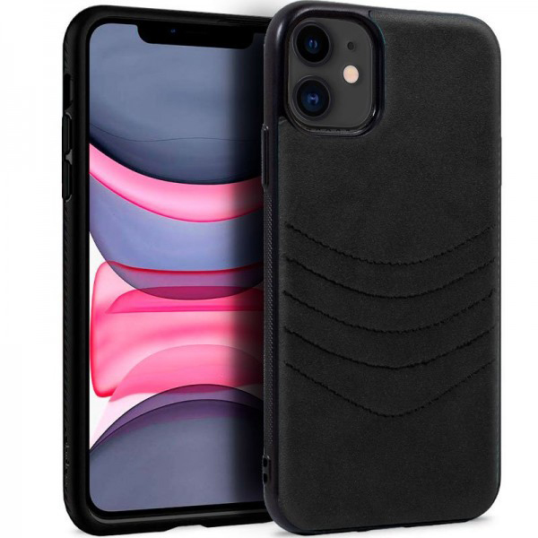 Carcasa iPhone 11 Leather Bordado Negro