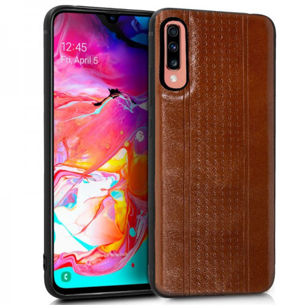 Carcasa Samsung A705 Galaxy A70 Leather Piel Marr...