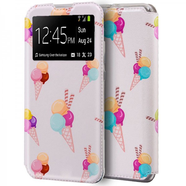 Funda Flip Cover Alcatel 1B (2020) Dibujos Helados