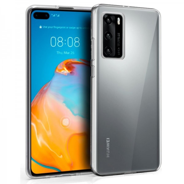 Funda COOL Silicona para Huawei P40 (Transparente)
