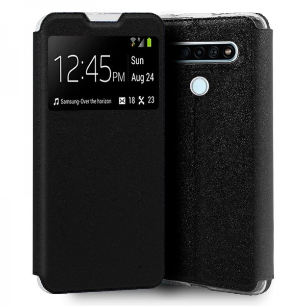 Funda COOL Flip Cover para LG K61 Liso Negro