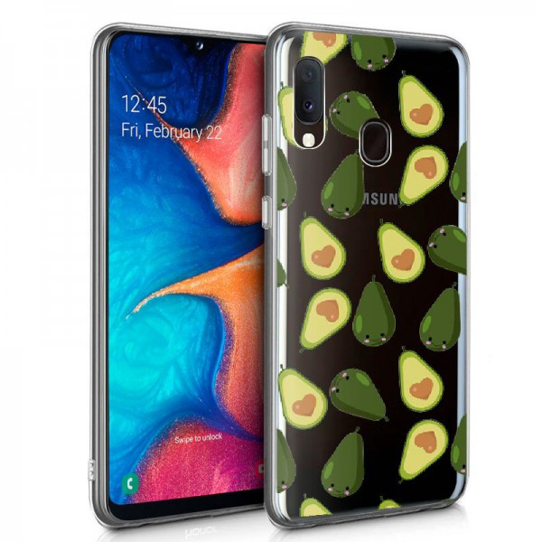 Carcasa Samsung A202 Galaxy A20e Clear Aguacates