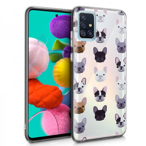 Carcasa Samsung A515 Galaxy A51 Clear Dogs