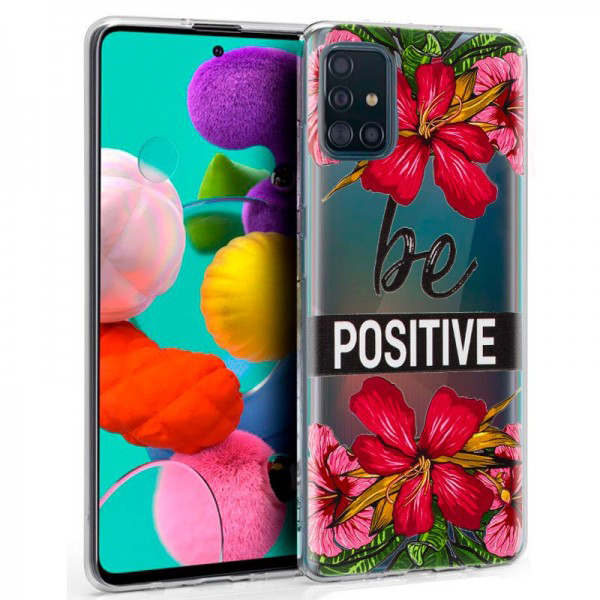 Carcasa Samsung A515 Galaxy A51 Clear Flores