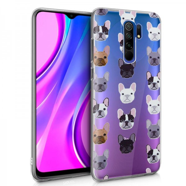 Carcasa Xiaomi Redmi 9 Clear Dogs