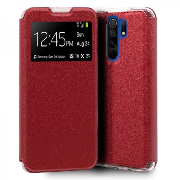 Funda COOL Flip Cover para Xiaomi Redmi 9 Liso Roj...