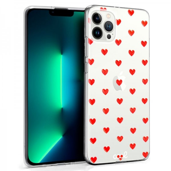 Carcasa COOL para iPhone 13 Pro Dibujos Corazones