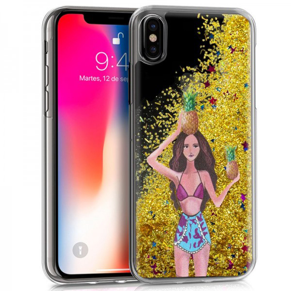 Carcasa iPhone X / iPhone XS Glitter Piñas