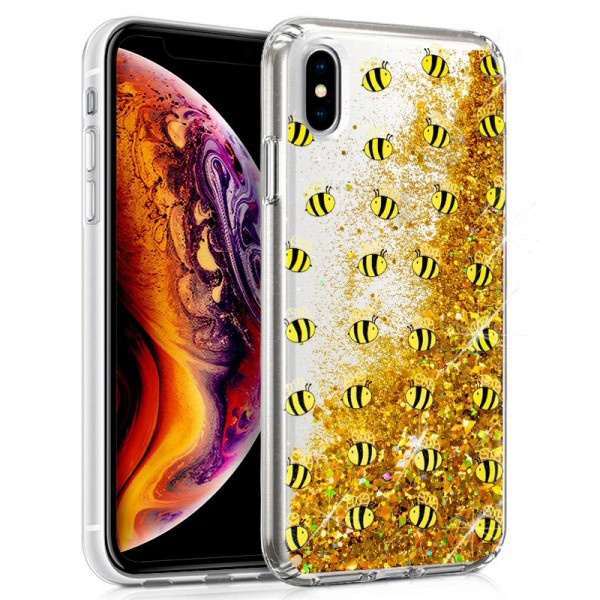 Carcasa COOL para iPhone XS Max Glitter Abejas