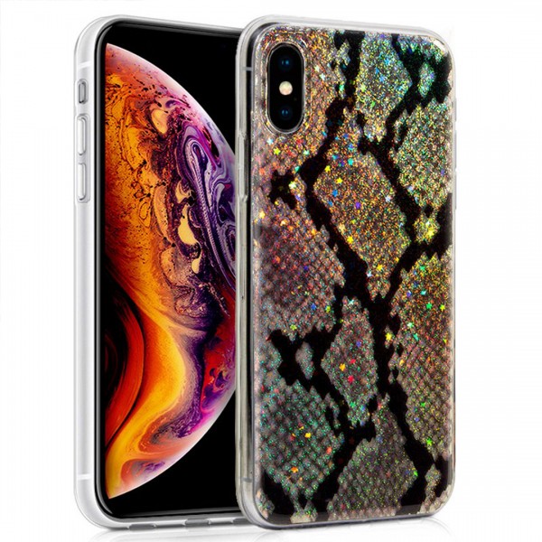 Carcasa iPhone XS Max Glitter Serpiente