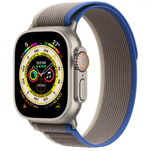 Apple Watch Ultra con Correa Loop Trail Azul/Gris