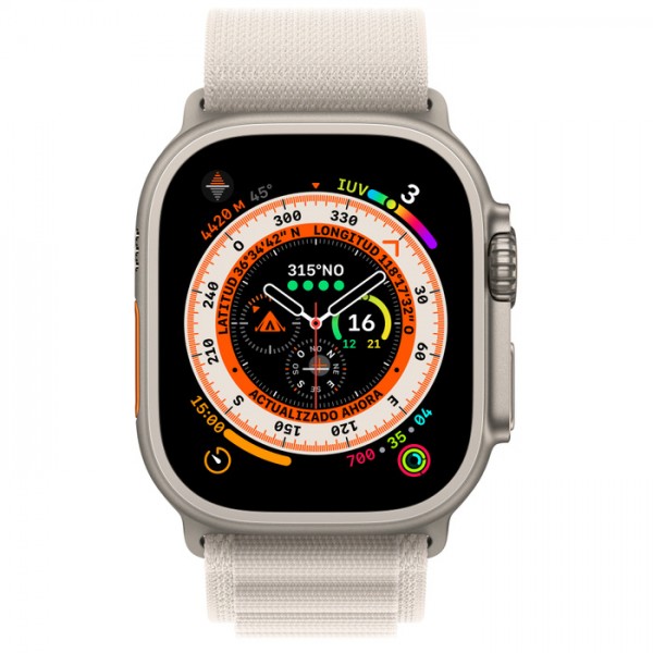 Apple Watch Ultra con Correa Loop Alpine Blanco Estrella