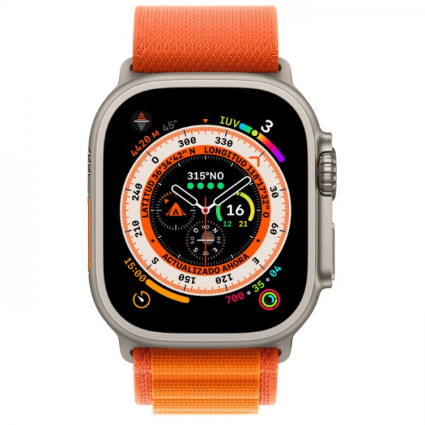 Apple Watch Ultra con Correa Loop Alpine Naranja