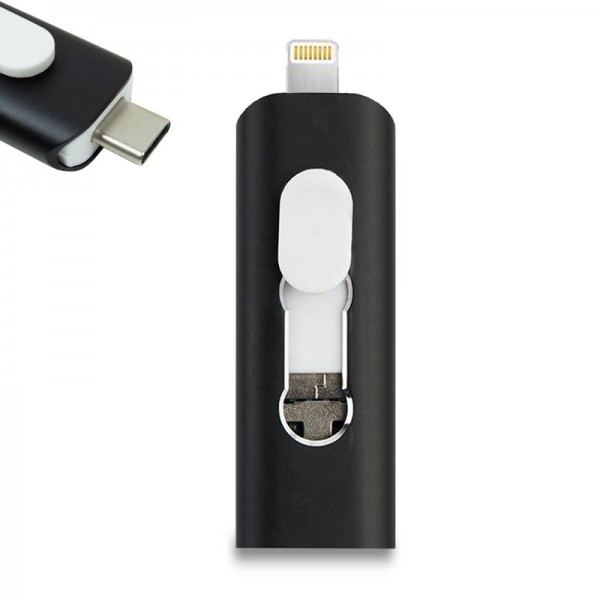 Pen Drive USB x64 GB COOL (3 En 1) Lightning / Tip...