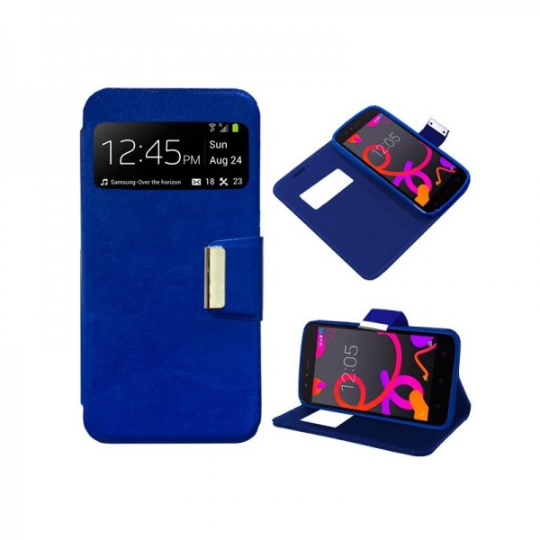 Funda Flip Cover BQ Aquaris M5 Liso Azul