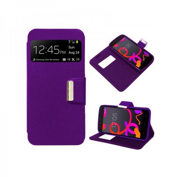 Funda Flip Cover BQ Aquaris M5 Liso Violeta