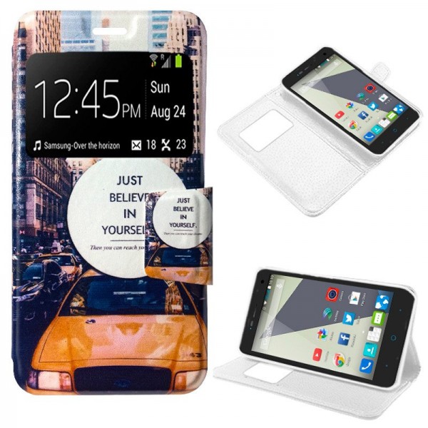 Funda Flip Cover ZTE Blade L3 Dibujos City