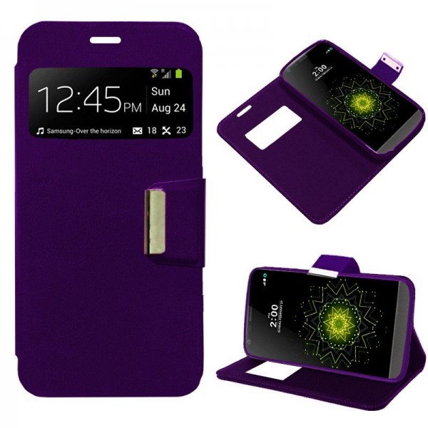Funda Flip Cover LG G5 Liso Violeta