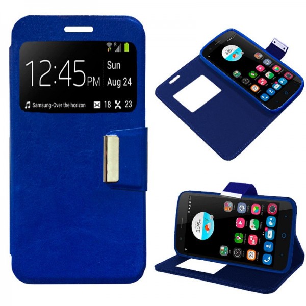 Funda Flip Cover ZTE Blade A510 Liso Azul