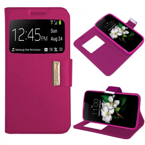 Funda COOL Flip Cover para LG K7 Liso Rosa