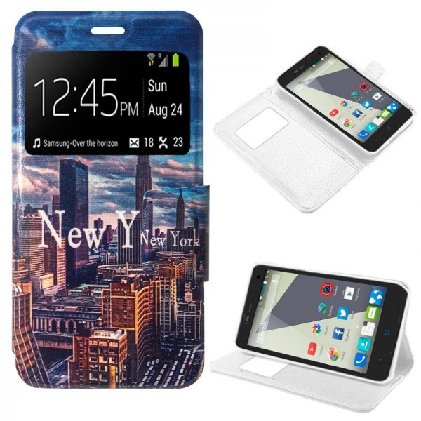 Funda Flip Cover ZTE Blade L3 Dibujos New York