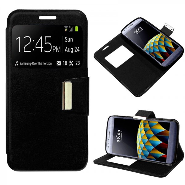 Funda COOL Flip Cover para LG X Cam Liso Negro