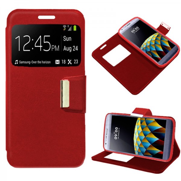 Funda COOL Flip Cover para LG X Cam Liso Rojo