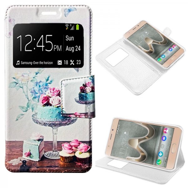 Funda COOL Flip Cover para Wiko U Feel Prime Dibuj...