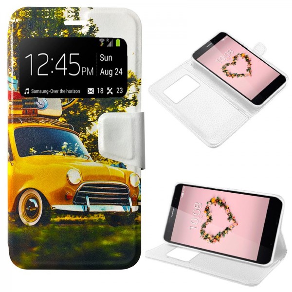 Funda Flip Cover ZTE Blade A512 Dibujos Car