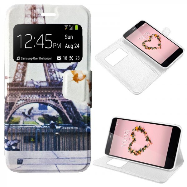 Funda Flip Cover ZTE Blade A512 Dibujos Paris