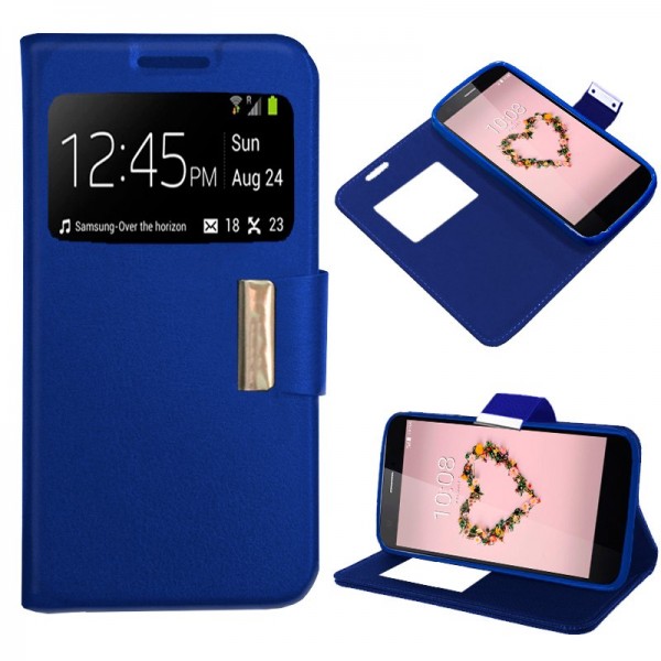 Funda Flip Cover ZTE Blade A512 Liso Azul