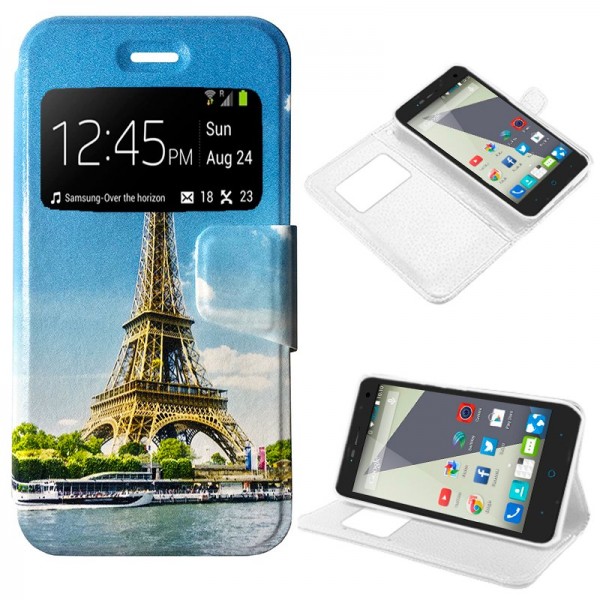 Funda Flip Cover ZTE Blade L3 Dibujos Paris