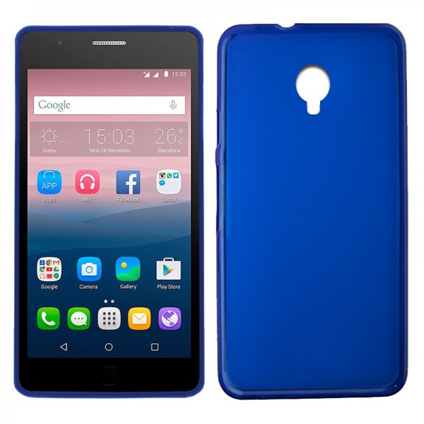 Funda Silicona Alcatel Pop Up (Azul)