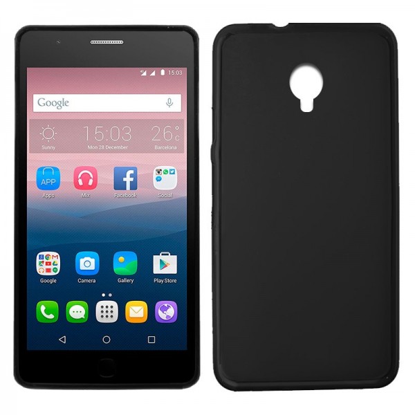 Funda Silicona Alcatel Pop Up (Negro)