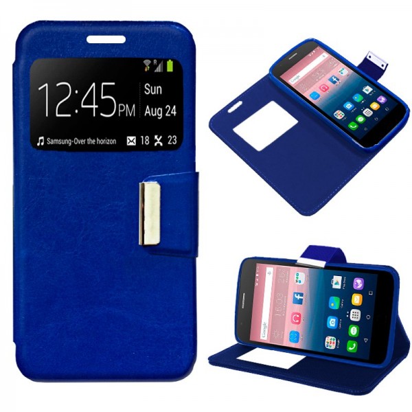 Funda COOL Flip Cover para Alcatel Pop Up Liso Azu...