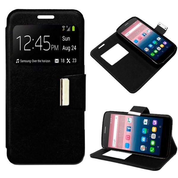 Funda COOL Flip Cover para Alcatel Pop Up Liso Neg...