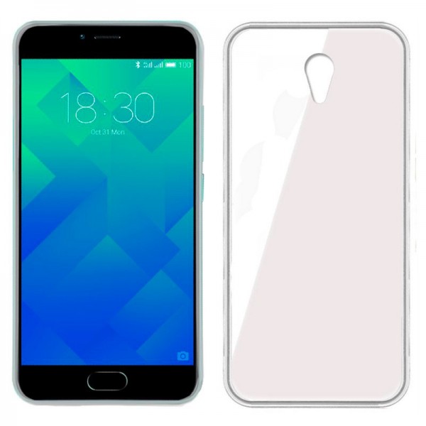 Funda COOL Silicona para Meizu M5 (Transparente)