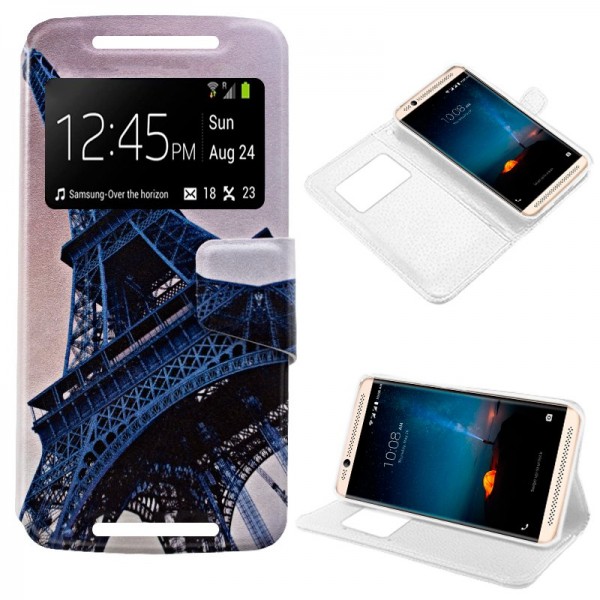 Funda Flip Cover ZTE Axon 7 Mini Dibujos Paris