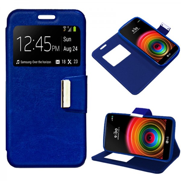 Funda COOL Flip Cover para LG X Power Liso Azul