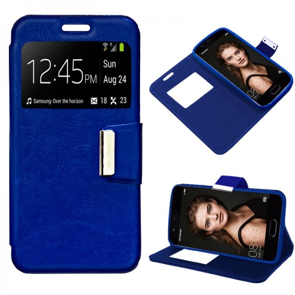 Funda Flip Cover Huawei P10 Liso Azul