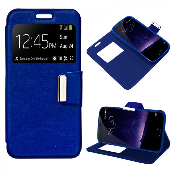 Funda Flip Cover Meizu MX6 Liso Azul