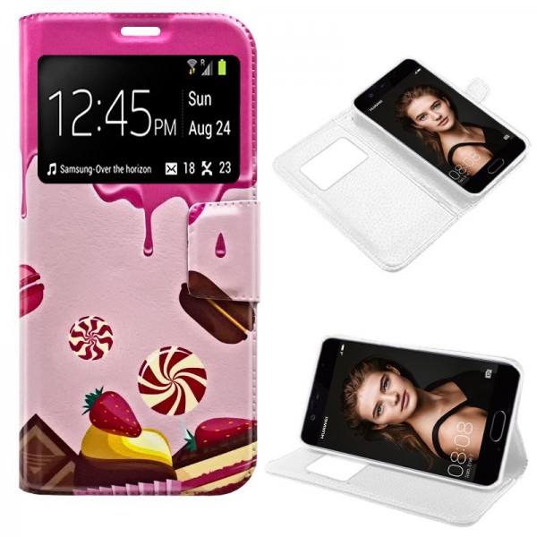 Funda COOL Flip Cover para Huawei P10 Dibujos Dulc...