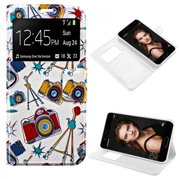 Funda COOL Flip Cover para Huawei P10 Dibujos Cám...