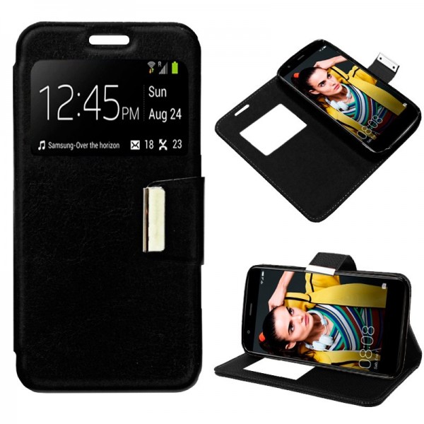 Funda Flip Cover Huawei P10 Lite Liso Negro