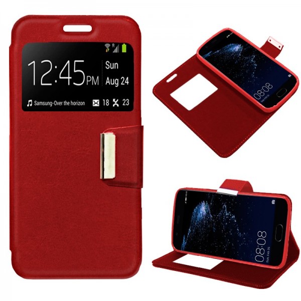 Funda COOL Flip Cover para Huawei P10 Plus Liso Ro...