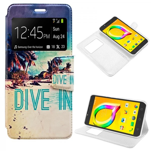 Funda COOL Flip Cover para Alcatel A5 Led Dibujos ...